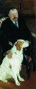 Portrait de Y Lyubimov du Dr With Dog 1905