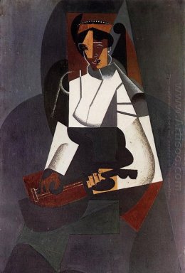 Wanita Dengan Mandolin Setelah Corot 1916