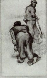 Study Of Two Peasants 1885 1