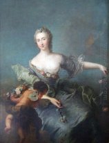 Porträtt av Louise Albertine von Grappendorf som Flora