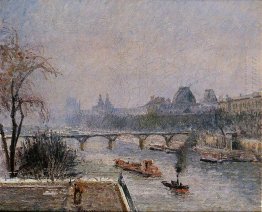 the louvre morning snow effect 1903