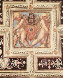 Scene With Cherubs On Papal Coat Of Arms 1515