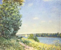 normandy the water path in the evening at sahurs 1894