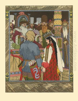 Illustration für die Geschichte von Prinz Iwan Der Firebird And