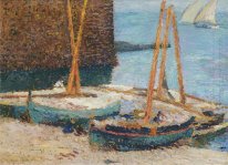 Boote im Hafen von Collioure