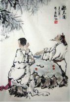Beber chá - Pintura Chinesa