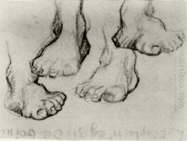 Cuatro Sketches Of A Foot 1886