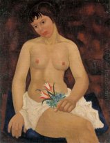 Nude with Tulips