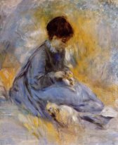 Giovane donna con un cane 1876