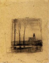 Landschaft mit einer Kirche 1883 ein