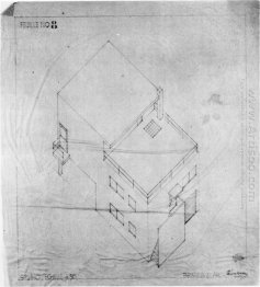 Axonometric Drawing Of The House In Meudon