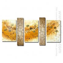 Hand-painted Floral Oil Painting - Set of 5