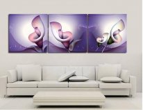 Hand-painted Abstract Oil Painting with Stretched Frame-Set of 3