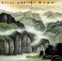 Berge, Wasser - Chinesische Malerei