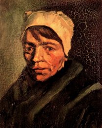 Head Of A Peasant Woman With White Cap 1885 1