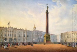 View of Palace Square and Winter Palace in St. Petersburg