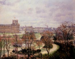 view of the tuileries morning 1900