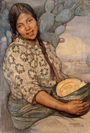 Mujer con calabaza