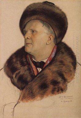 Portret van F I Chaliapin 1921