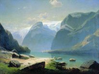 lake in the swiss mountains 1866