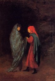 dante and virgil at the entrance to hell 1858