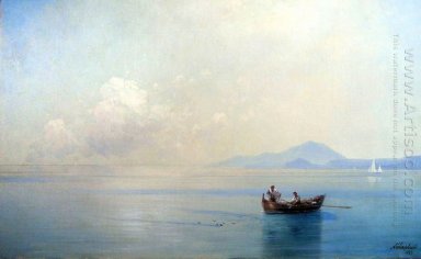 Paysage de mer calme avec des pêcheurs 1887