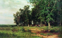 Mowing In The Oak Grove 1874