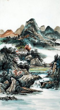 Bergen en water - Chinees schilderij