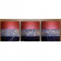 Hand-painted Abstract Oil Painting - Set of 3