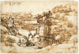 Landscape drawing for Santa Maria della Neve on 5th August 1473