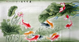 Fish&Lotus - Chinese Painting Fish&Lotus - Chinese Painting