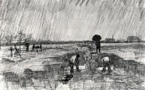 Churchyard In The Rain 1883 1