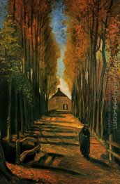 Avenue Of Poplars In Autumn