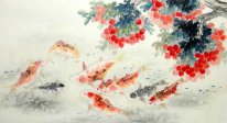 Fish-Bayberry - Pittura cinese