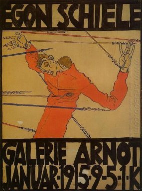 Autoportrait comme Saint Sébastien affiche 1914