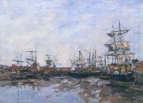 Trouville El puerto en marea baja 1887