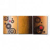 Hand-painted Abstract Oil Painting - Set of 3