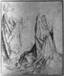 The Virgin Kneeling And Praying Behind St Peter