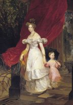 Portrait Of Grand Duchess Elena Pavlovna And Her Daughter Maria