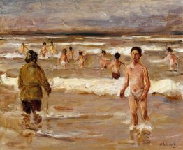 Children Bathing in the Sea