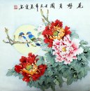 Peony & pássaros - pintura chinesa