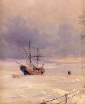 Bosphore Frozen Sous La Neige 1874