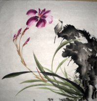 Pájaros y flores - Pintura china