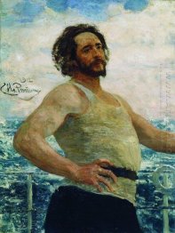 Portrait Of Writer Leonid Nikolayevich Andreyev On A Yacht 1912