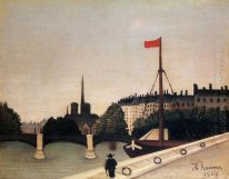 Notre Dame View Of The Ile Saint Louis Från Quai Henri Iv 19