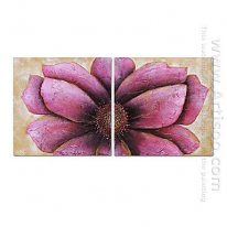 Hand-painted Floral Oil Painting - Set of 2