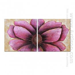 Hand-painted Floral Oil Painting - Set of 2