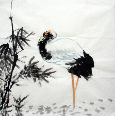 Crane - Peinture chinoise