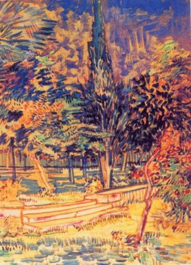 Étapes de pierre dans le jardin de l\'asile 1889