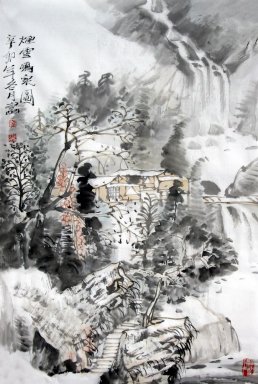 Una casa de campo - la pintura china